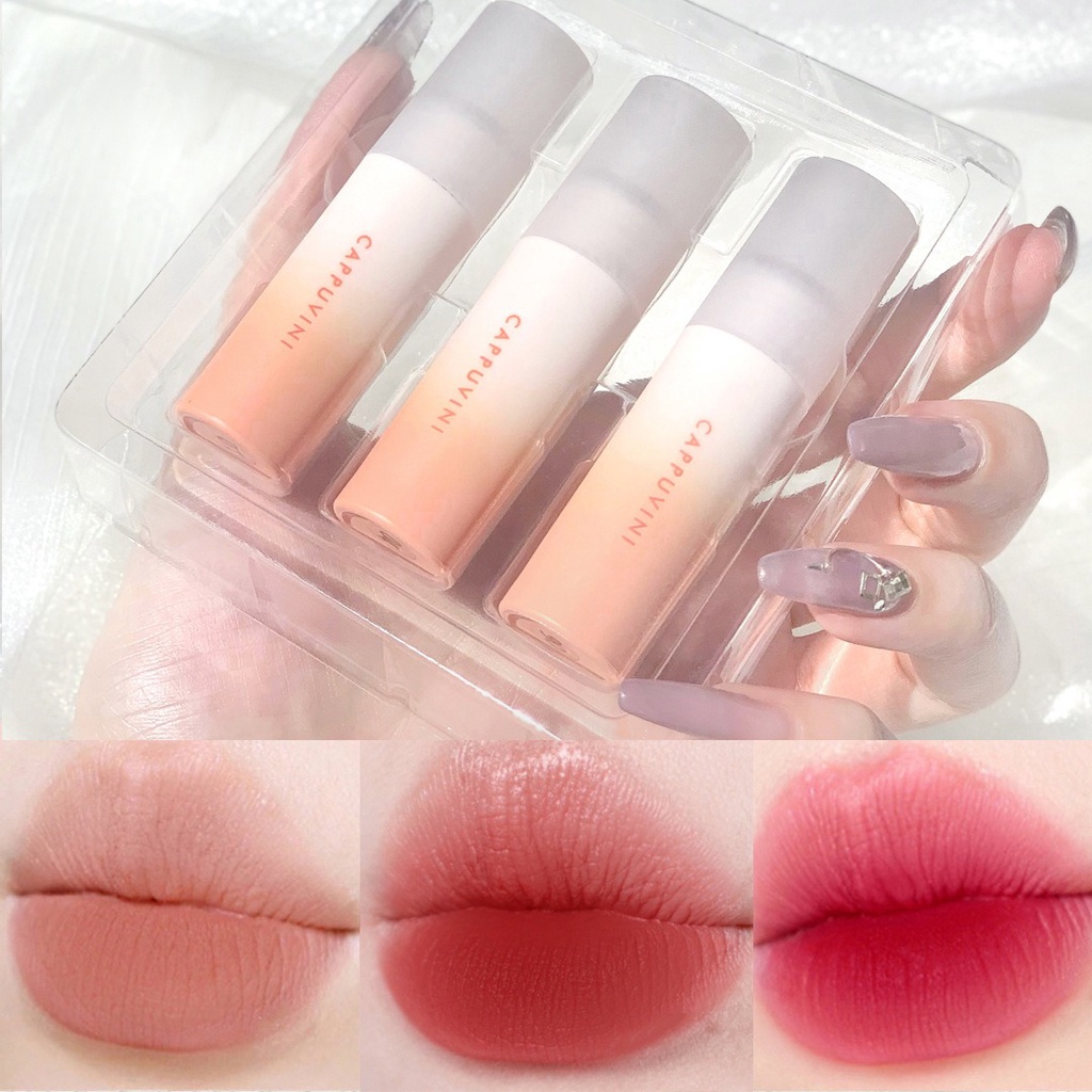 CAPPUVINI Waterproof Liptint Matte Korea Lipstick Set Lipstik Murah