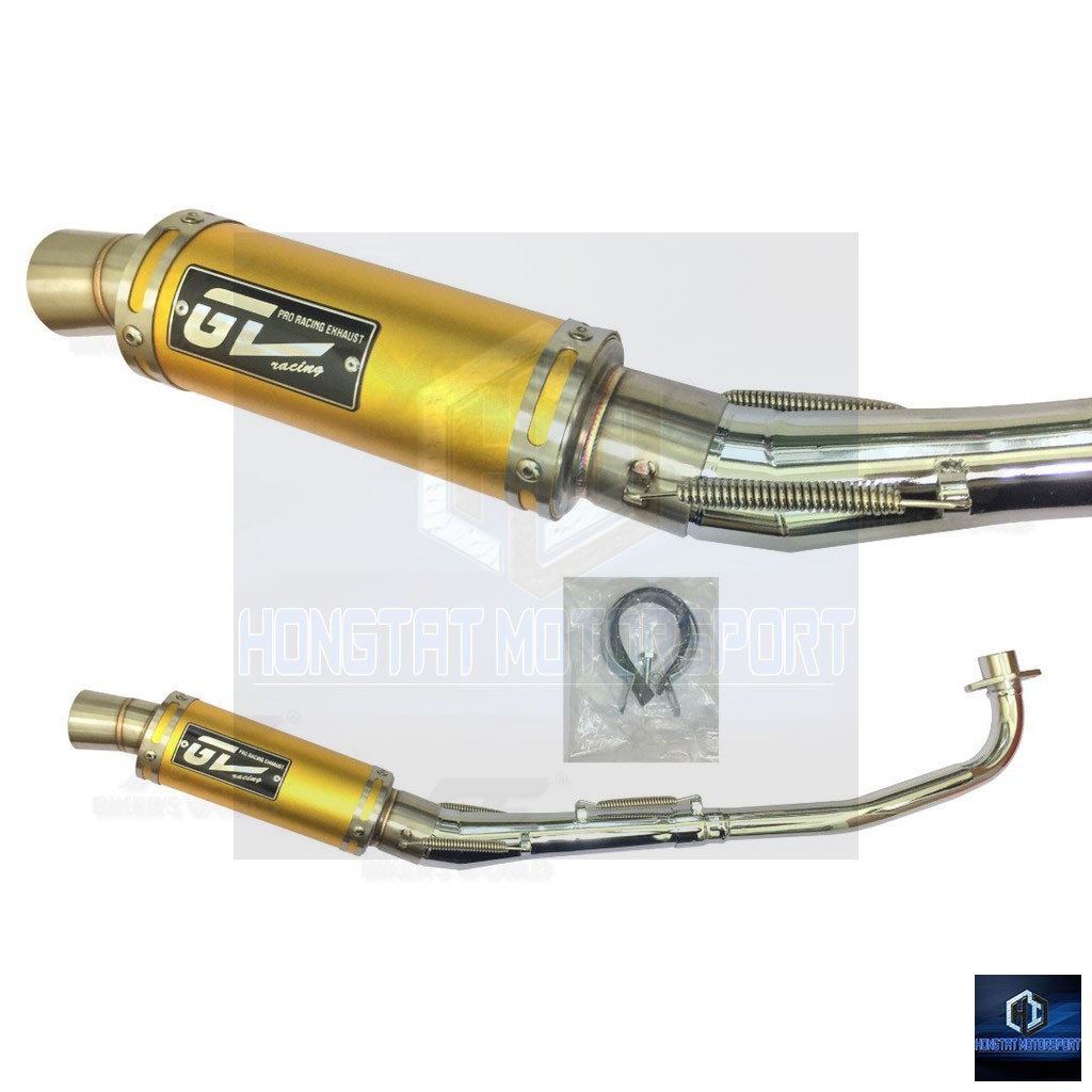 Gl Racing Exhaust Pipe Super One Lc135 Es 5s Ex5 Wave125 Kriss Srl115 Fi Chrome Gold Shopee Malaysia