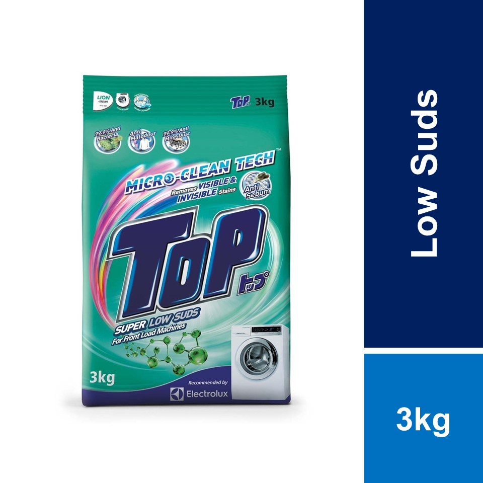 TOP Front Load Powder Laundry Detergent Super Low Suds 3kg Shopee