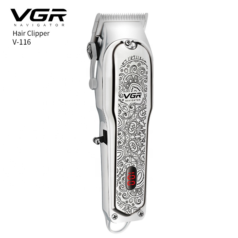 VGR 116 Clippers for Men ,Professional Hair Trimmer Set with Adjustable Blade, Electric Hair Clippers with 4 Guide Combs