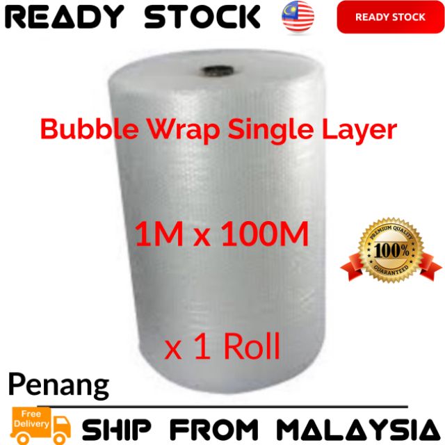 Bubble Wrap Rm100 Self Pickup Penang High Quality Single Layer 1m x 100m [ Penang Seller ] No Ship to Sabah Sarawak