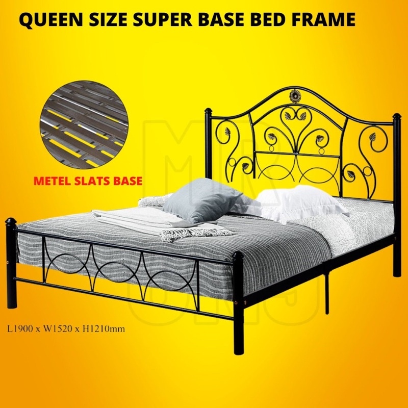 [1 katil 1 order] Queen Bed Metal Bed Frame/Double Bed/Bedroom