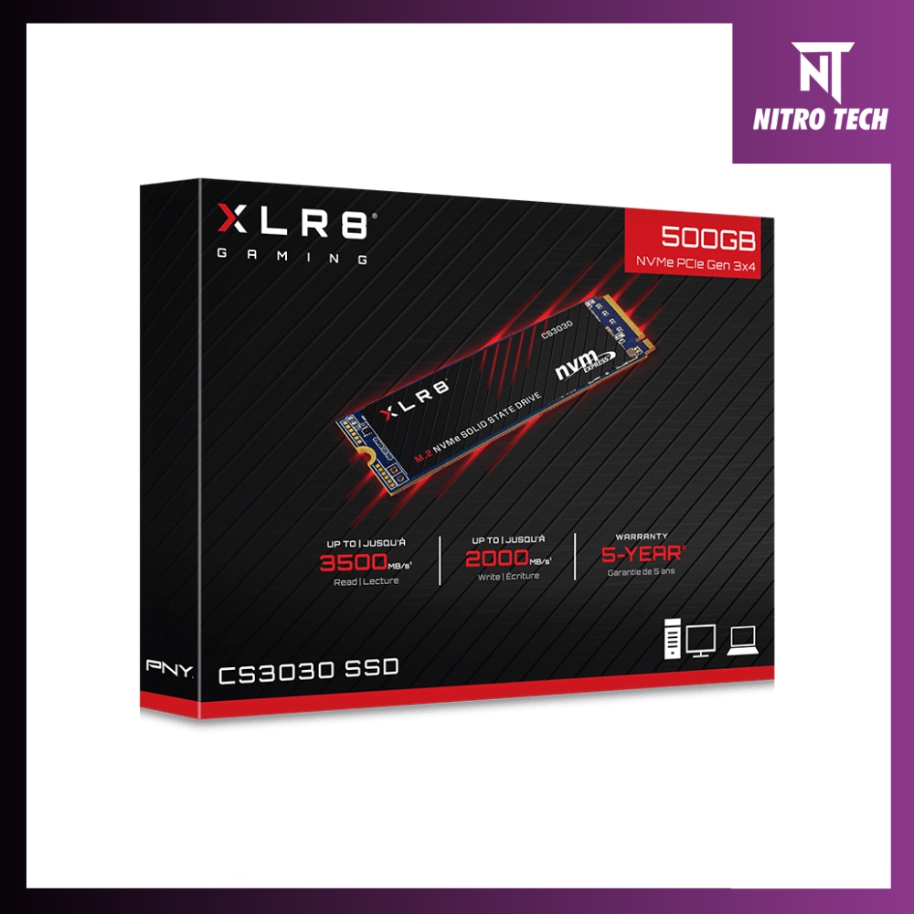 Pny Xlr8 Cs3030 Nvme M2 Ssd 250gb 500gb 1tb 2tb Shopee Malaysia 2164