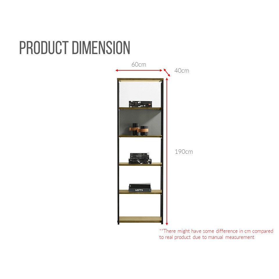 FINSSO : ROMERO Multi Layer Modern Industrial Style Wall Storage Iron Shelf Divider