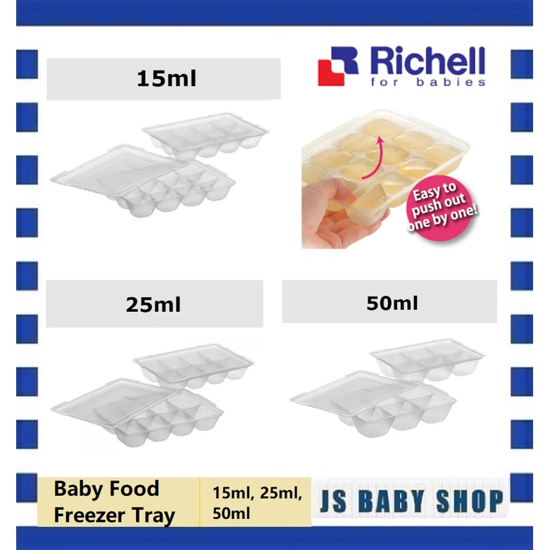 Richell Baby Food Freezer Tray (15ml / 25ml / 50ml) Shopee Malaysia