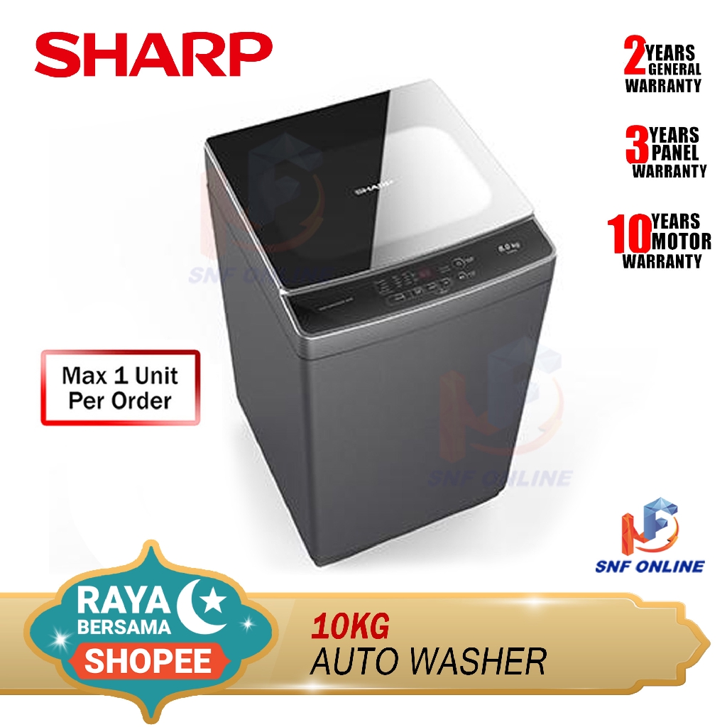 Sharp 10Kg Fully Auto Washing Machine ESX1168 Premium Series Shopee