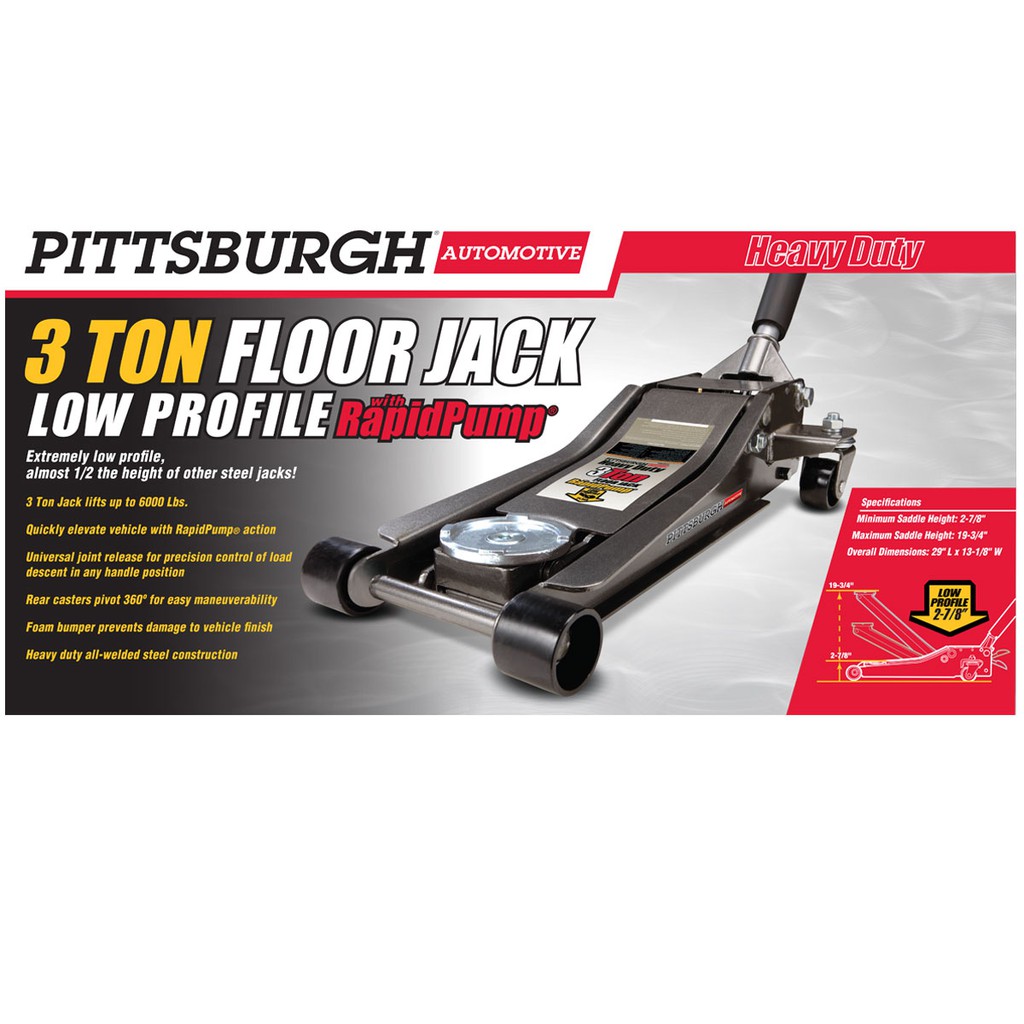 Mlow1007 Krafwelle 3ton Hydraulic Floor Jack Low Profile With