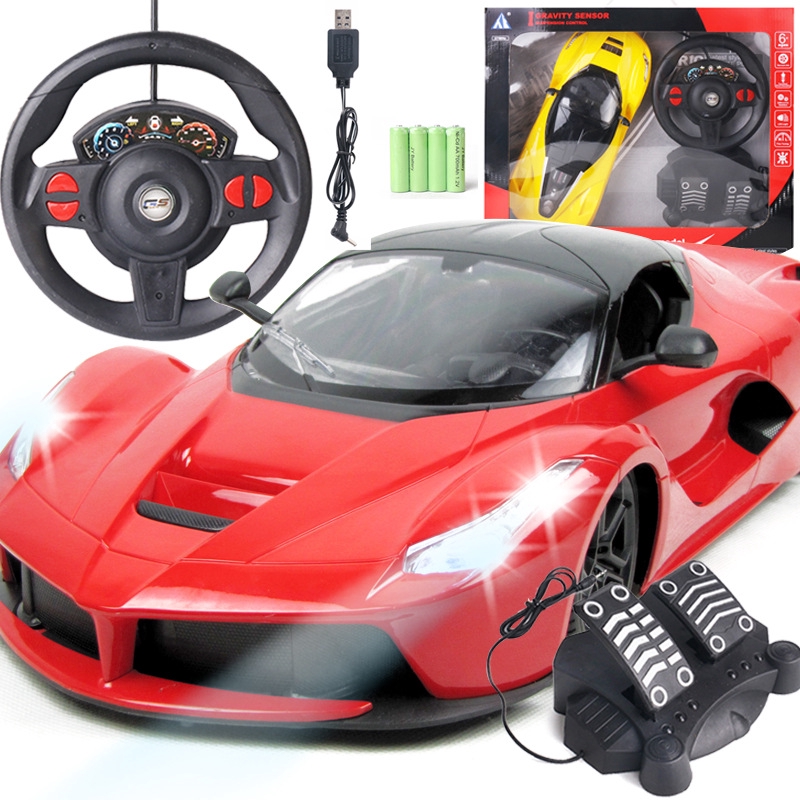 remote control cars with steering wheel and pedals