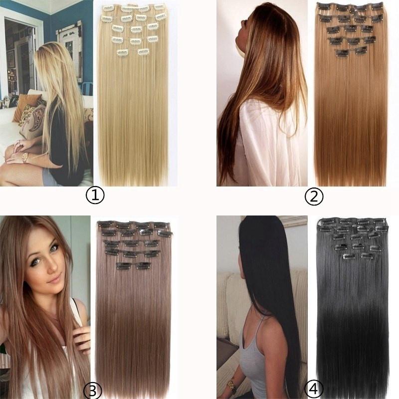 Real Thick Clip In Hair Extensions Long Full Head Hair Extention 24inch