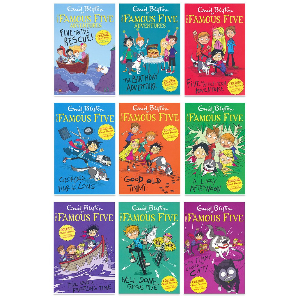  9 books enid blyton the famous five shopee malaysia