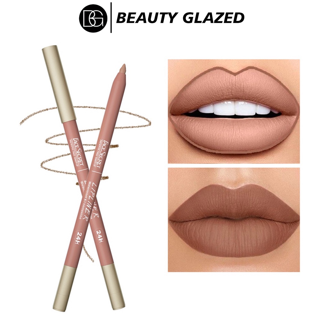 BEAUTY GLAZED Face Secret Waterproof Makeup Lipliner 4 Colors Matte Velvet Lipstick / Delicate Smooth Waterproof longlasting Lip Tint / Nude Lip Gloss Pencil / Lip Cosmetic