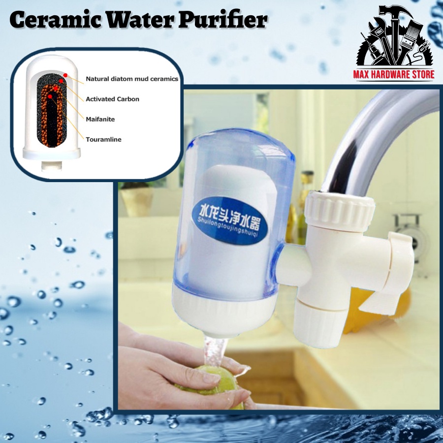 Ceramic Water Purifier Kitchen Faucet Washable Tap Water Purifier Ceramic Percolator Mini Water Filter 水龙头过滤器