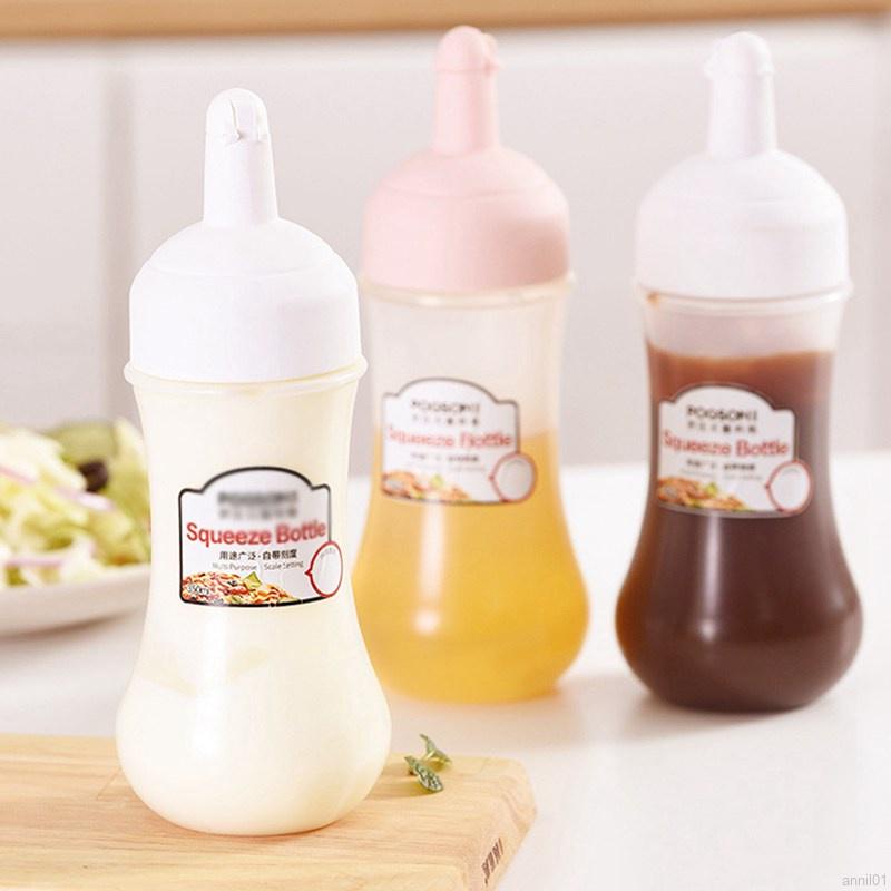 Squeeze Bottle 350ml Sauce Bottle Dispenser Clear Ketchup Bottle Tomato