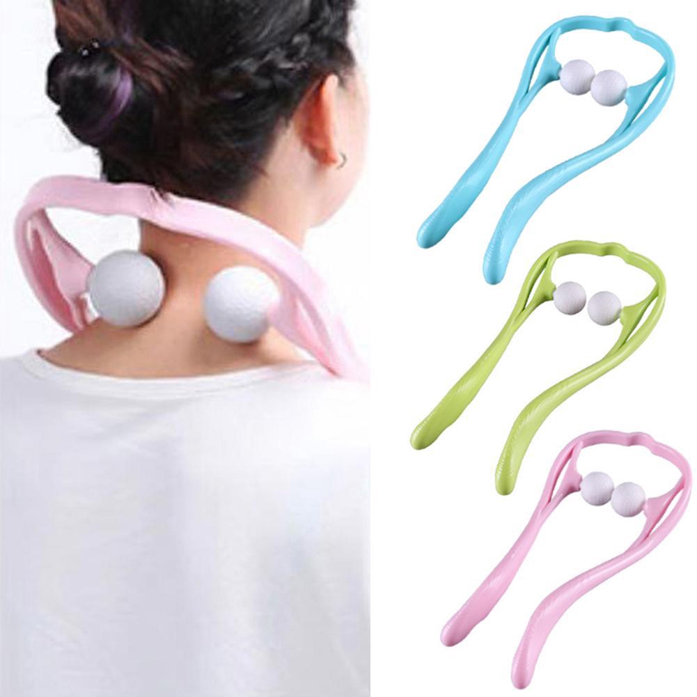 Neck Massager Treatment Neck And Shoulders Dual Trigger Point Roller