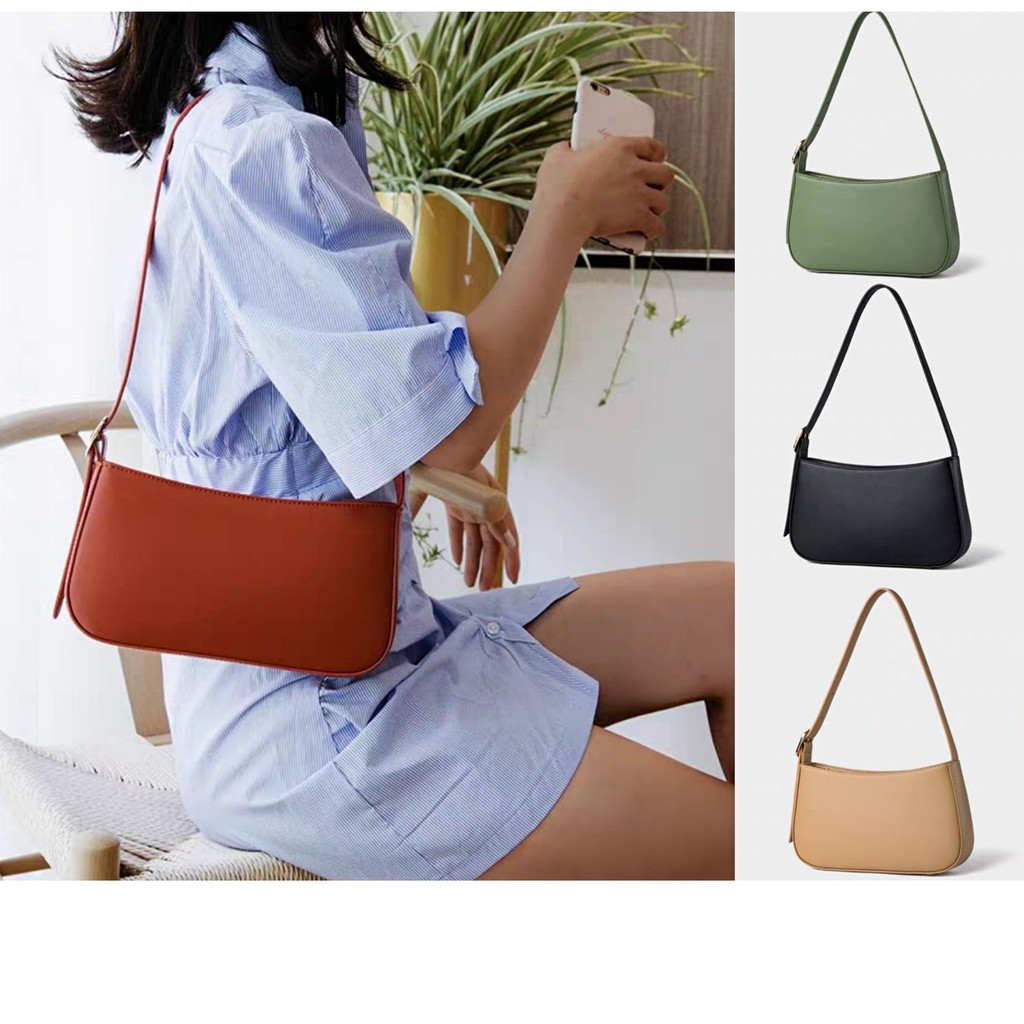 Elegant Women Small Shoulder Bag Pure Color Casual Sling Handbags ...