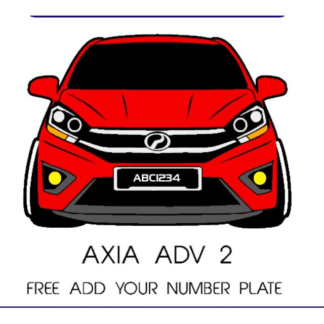 Stiker Kereta Perodua Axia Adv 2 Pandangan Belakang Shopee Malaysia