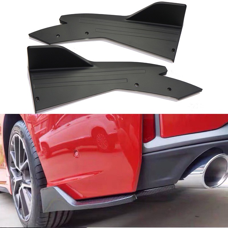 Universal Carbon Fiber Car Bumper Rear Spoiler Lip Angle Divider