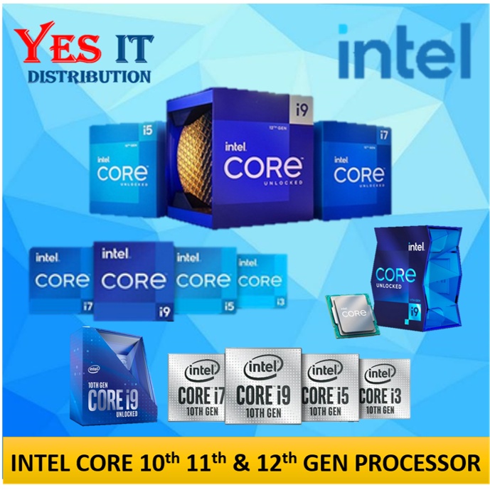 INTEL I3-10100/I5-10400/10600/11400/11400F/11500/11600/12400/12400F/12500/12600/11700K/I7-12700/12700F/12700K/I9-12900