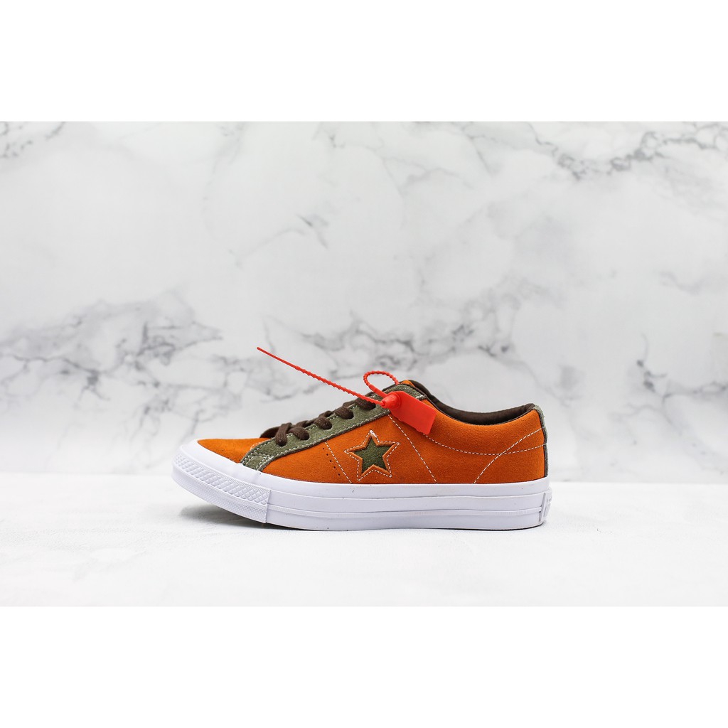 converse one star orange and green