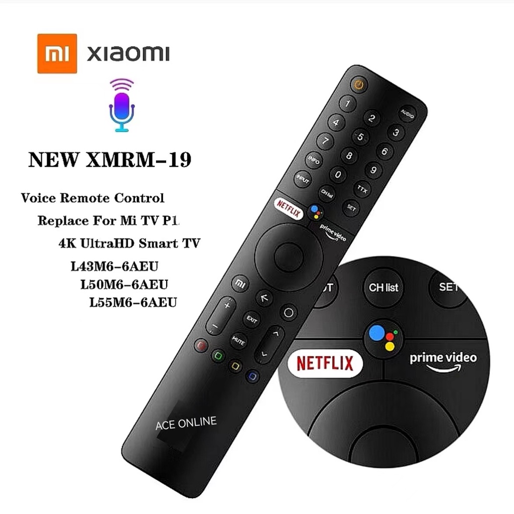 Télécommande De Rechange Xiaomi XMRM-19 Pour TV P1 Et Q1 - Compatible Bluetooth Et Commande Vocale