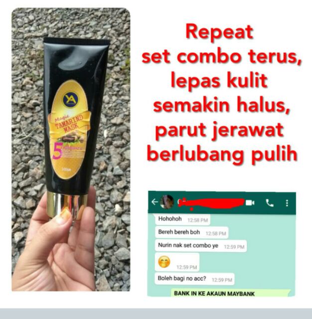 Cream Scar Whitening Magic Tamarind Mask By Yusiqa Beauty Shopee Malaysia