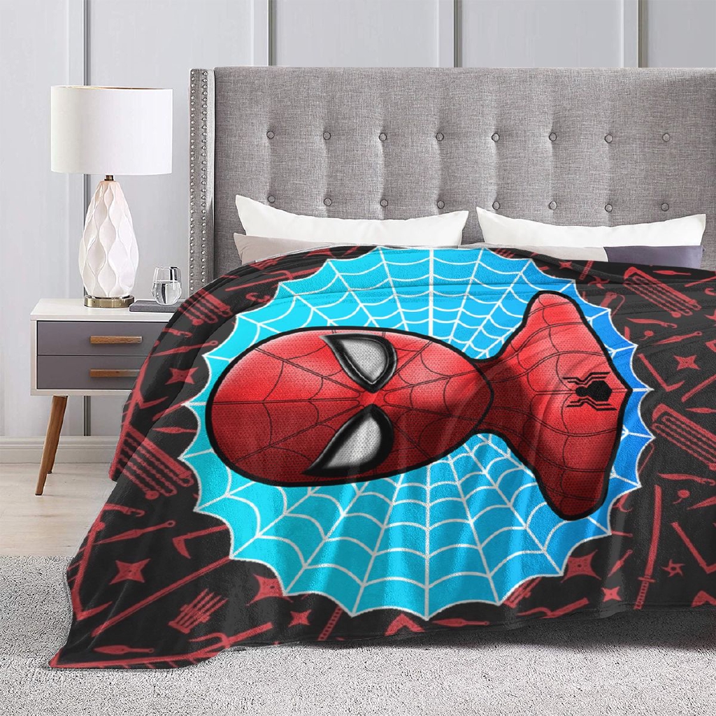 Spider Man Sofa Blanket Ultra Soft And Warm Throw Blankets For Couch Bed Outdoor Shopee Malaysia - be spiderman roblox bedding spiderman news games games