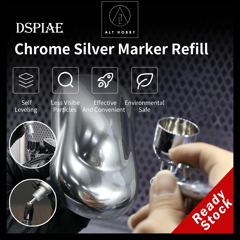 DSPIAE CR10 Chrome Silver Marker Refill 10ml / Mirror Effect Chrome