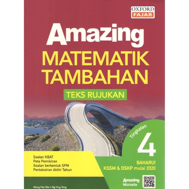 OXFORD FAJAR AMAZING MATEMATIK TAMBAHAN TINGKATAN 4 TEKS RUJUKAN KSSM