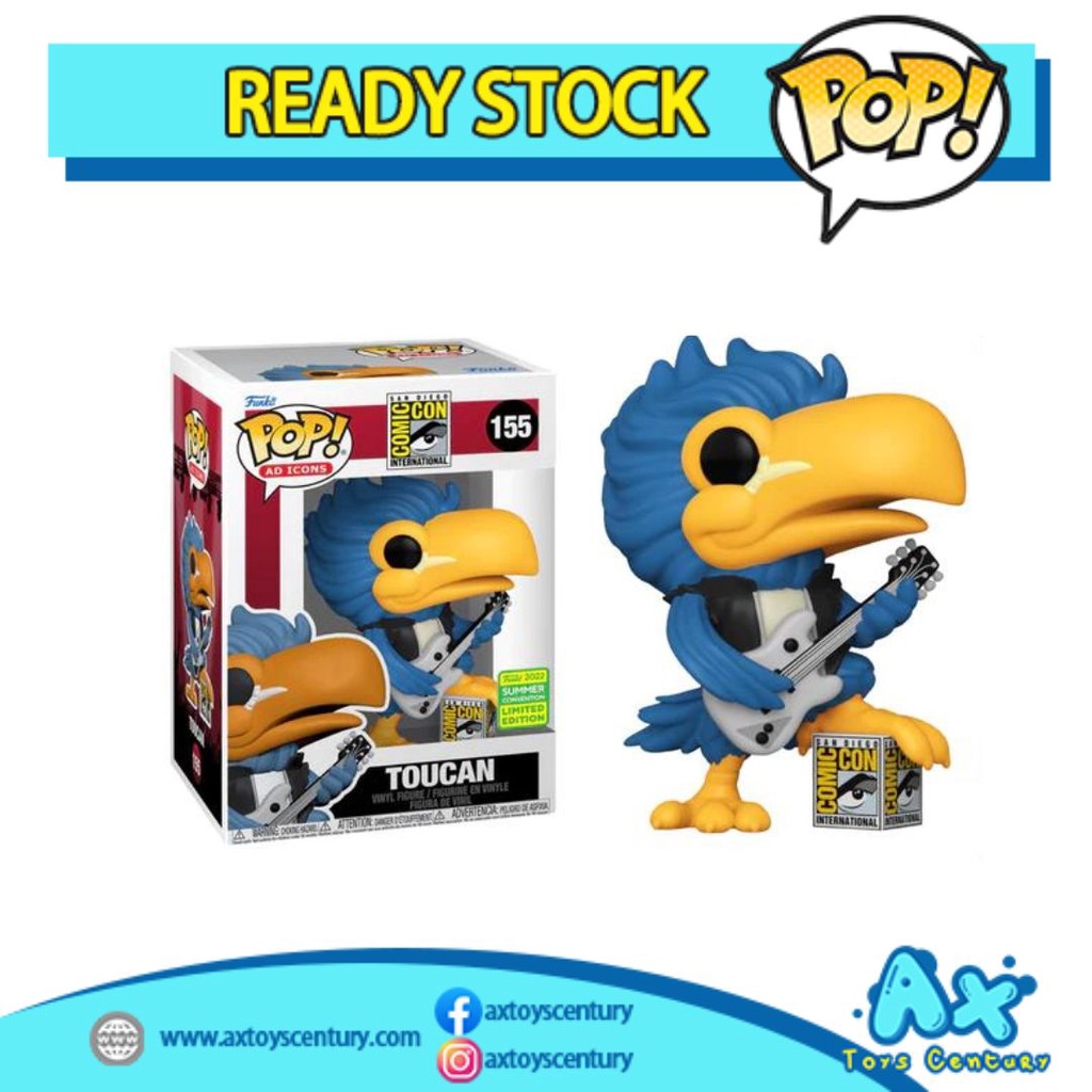 Funko Pop! AD Icons: Toucan Rocker #155 2022 Summer Convention Exclusive 100% Genuine