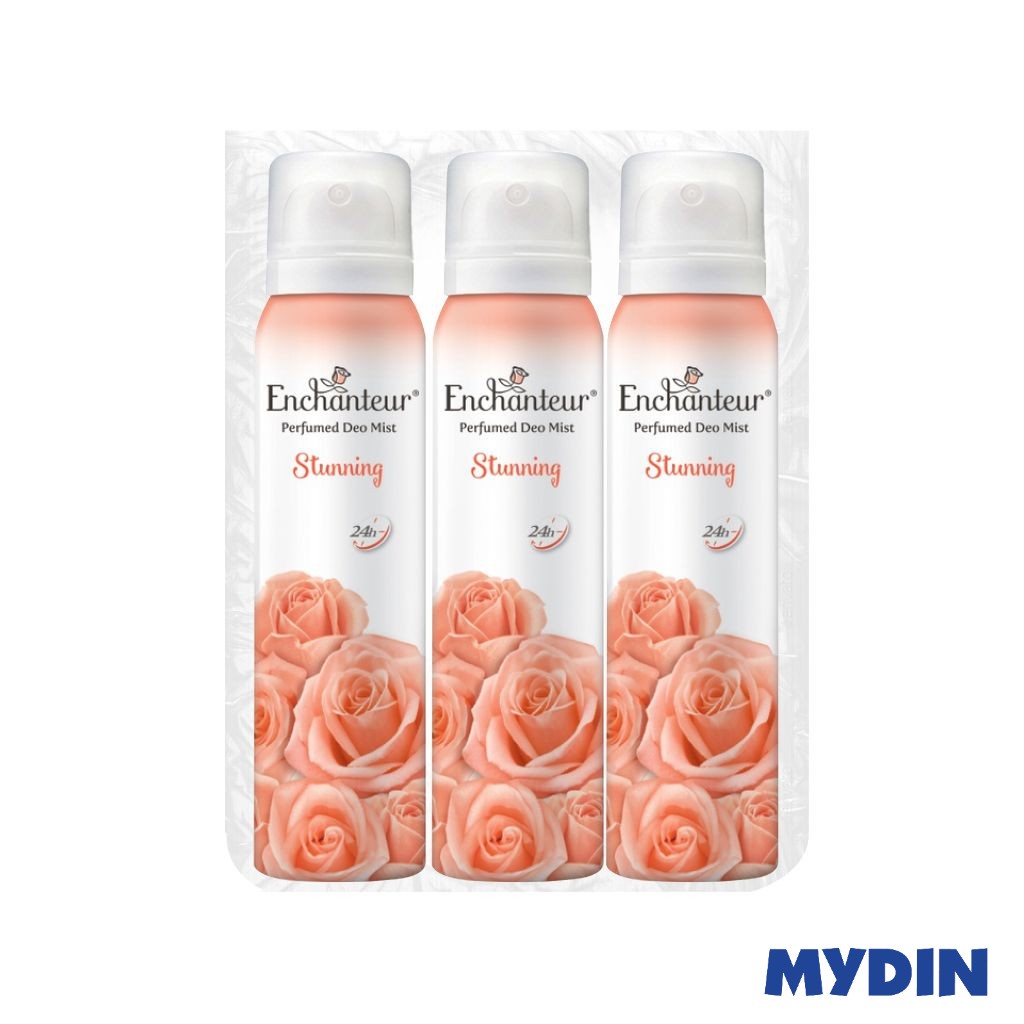 Enchanteur Perfumed Deo Mist (3 x 75ml) - Stunning