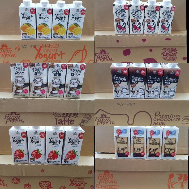 READY STOCK CARTON FARM FRESH MILK/KURMA/LATTE/CHOCOLATE ...