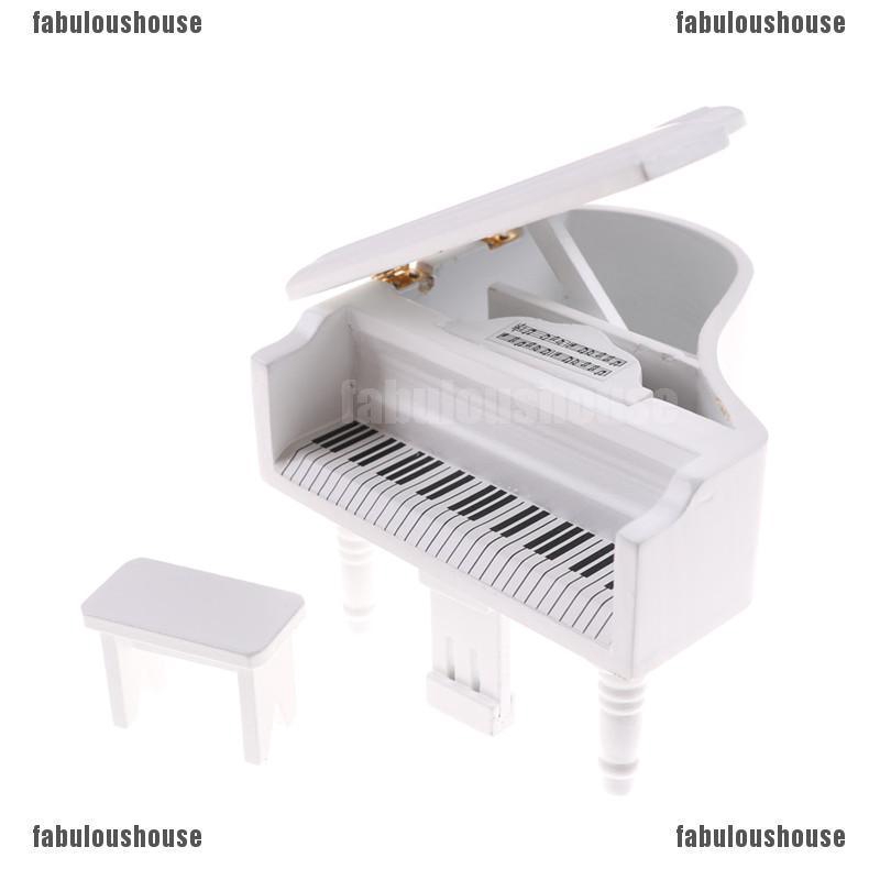 10pcs Classic Wood 1 12 Dollhouse Miniature Piano Computer Desk