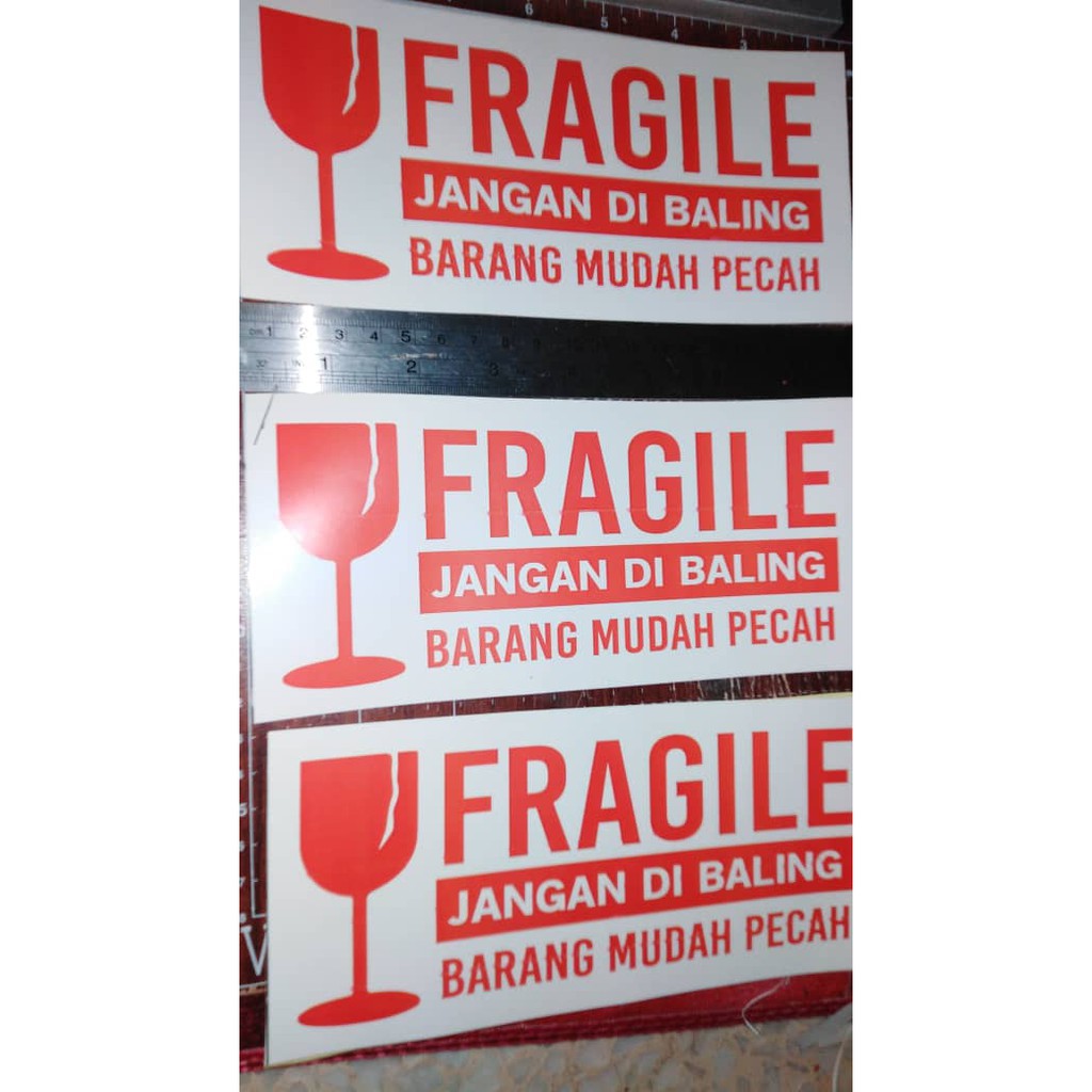 STIKER FRAGILE BESAR 18.2 X 7.3CM | Shopee Malaysia