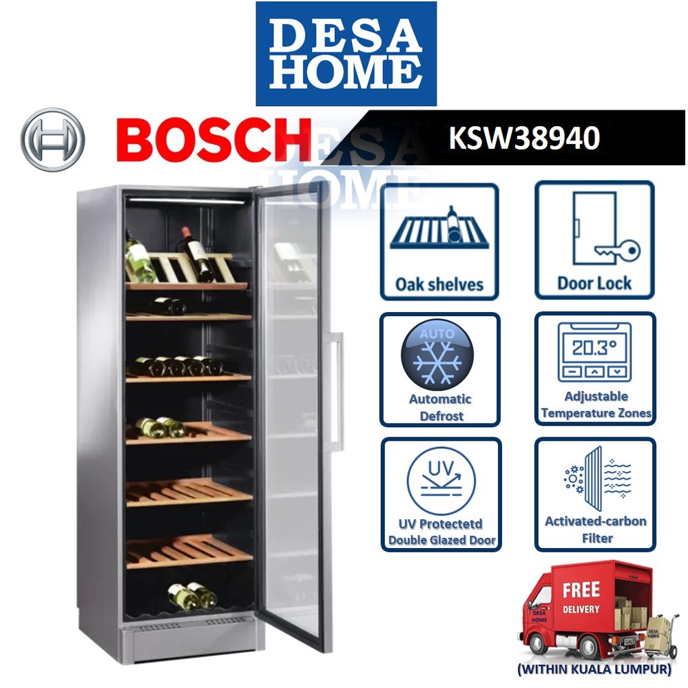 BOSCH Wine Cooler With Glass Door KSW38940 Shopee Malaysia