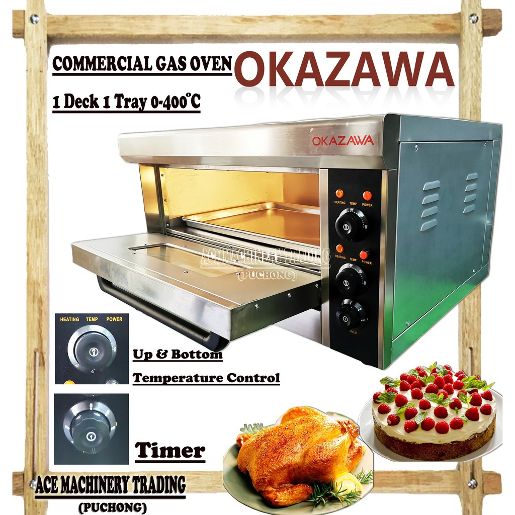 Okazawa Electric Oven 1 Deck 1 Tray Commercial Use 3200w 20 300 Tray Size 60x40cm Single Phase Electric Oven Evl11t Shopee Malaysia