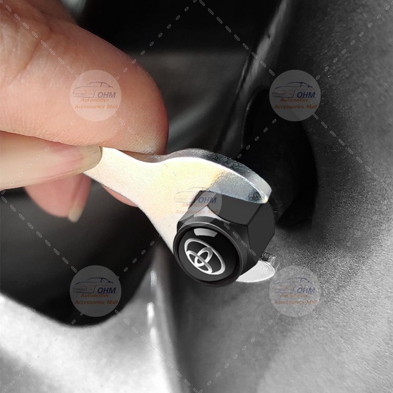 Benz 5Pcs Valve Metal Tyres Tire Valve Caps Anti-theft Air Dust Stems Caps Cover For W202 W204 AMG E300L C-Class CLS