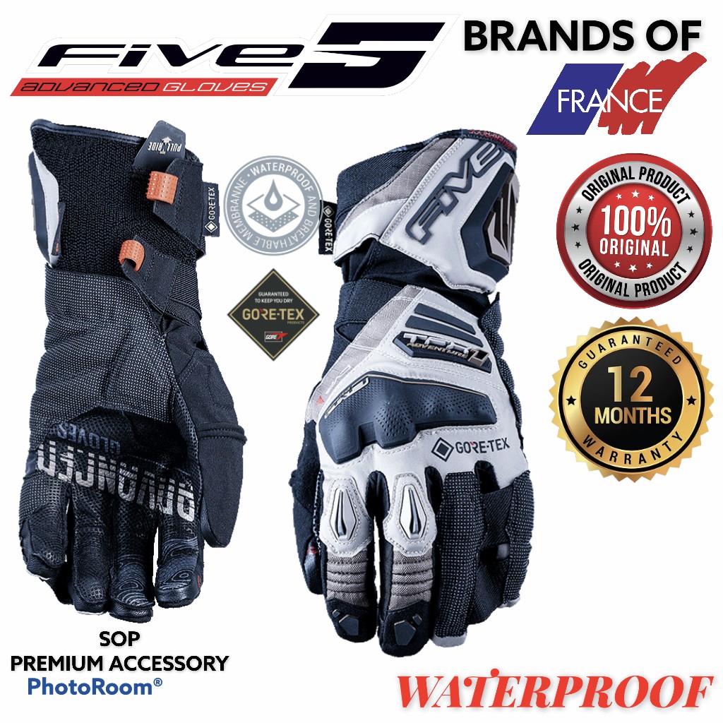 FIVE5 TFX 1 GTX RIDING GLOVE WATERPROOF TRAIL/EVENTURE SPORT GLOVE ORIGINAL FIVE 5 MOTORCYCLE GLOVE