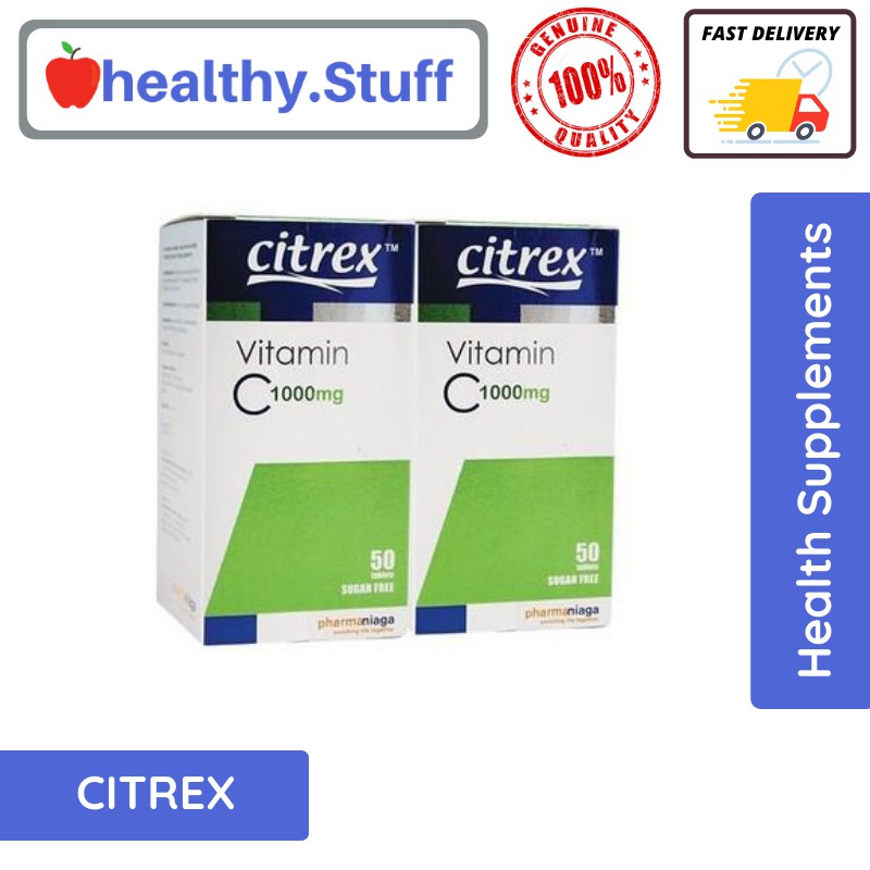 Immune Booster Pharmaniaga Citrex Vitamin C 1000mg Tabs 50s 2x50s Ready Stock Fast Shipping Shopee Malaysia