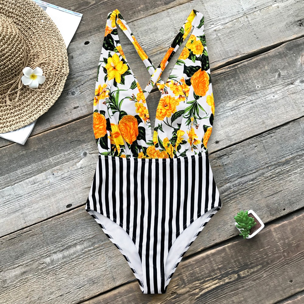 cupshe yellow one piece