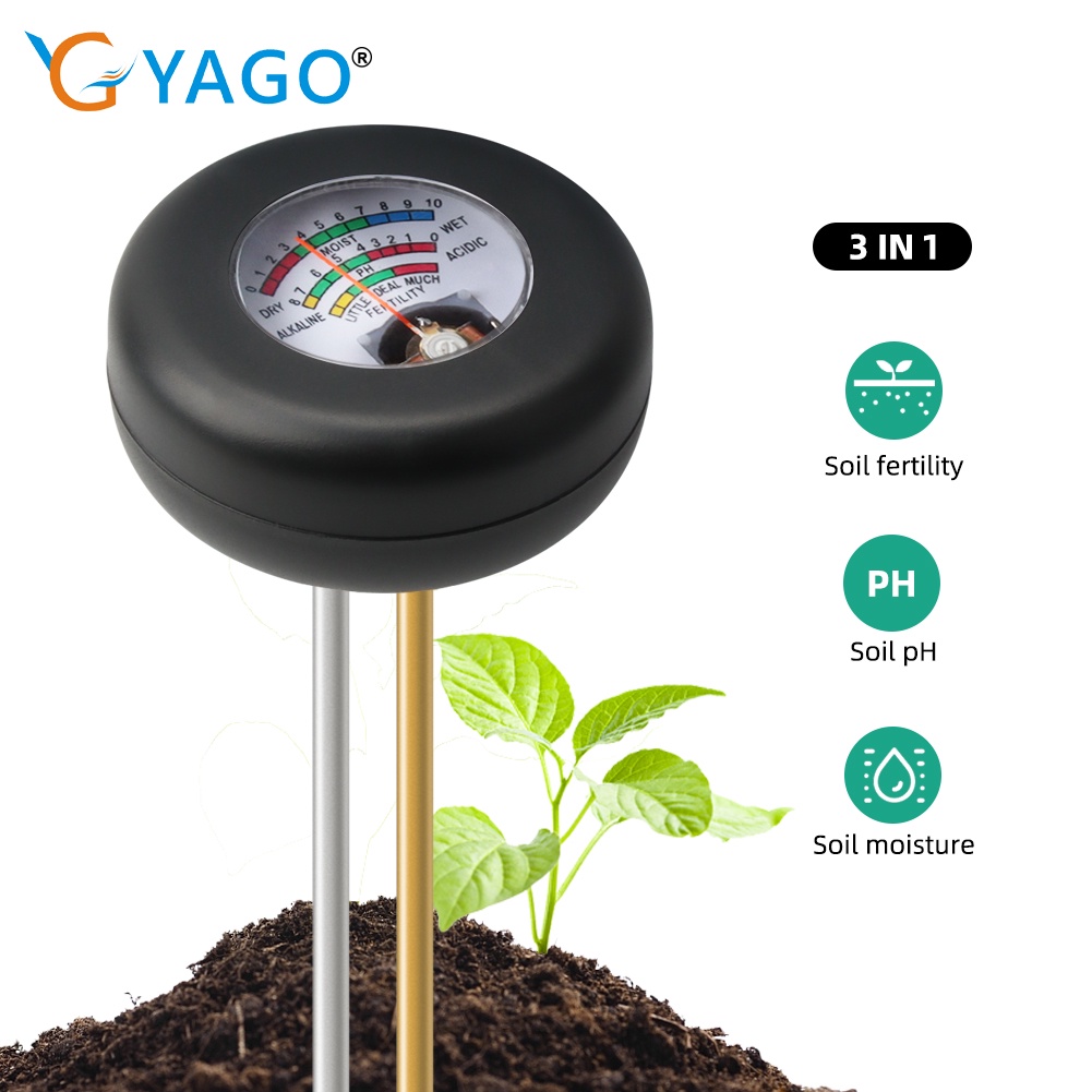 3-in-1 Soil Fertility Meter Soil PH/Fertility/Humidity Tester Portable Soil Testing Tool