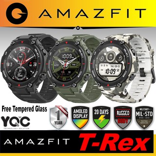 [Free Tempered Glass] Amazfit T-Rex Huami TREX Sports Running Swimming Cycling Smart Watch+Extra Strap