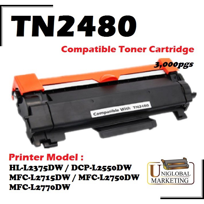 TN2480 TN-2480 TN-2460 TN2460 Compatible Toner Cartridge | Shopee Malaysia