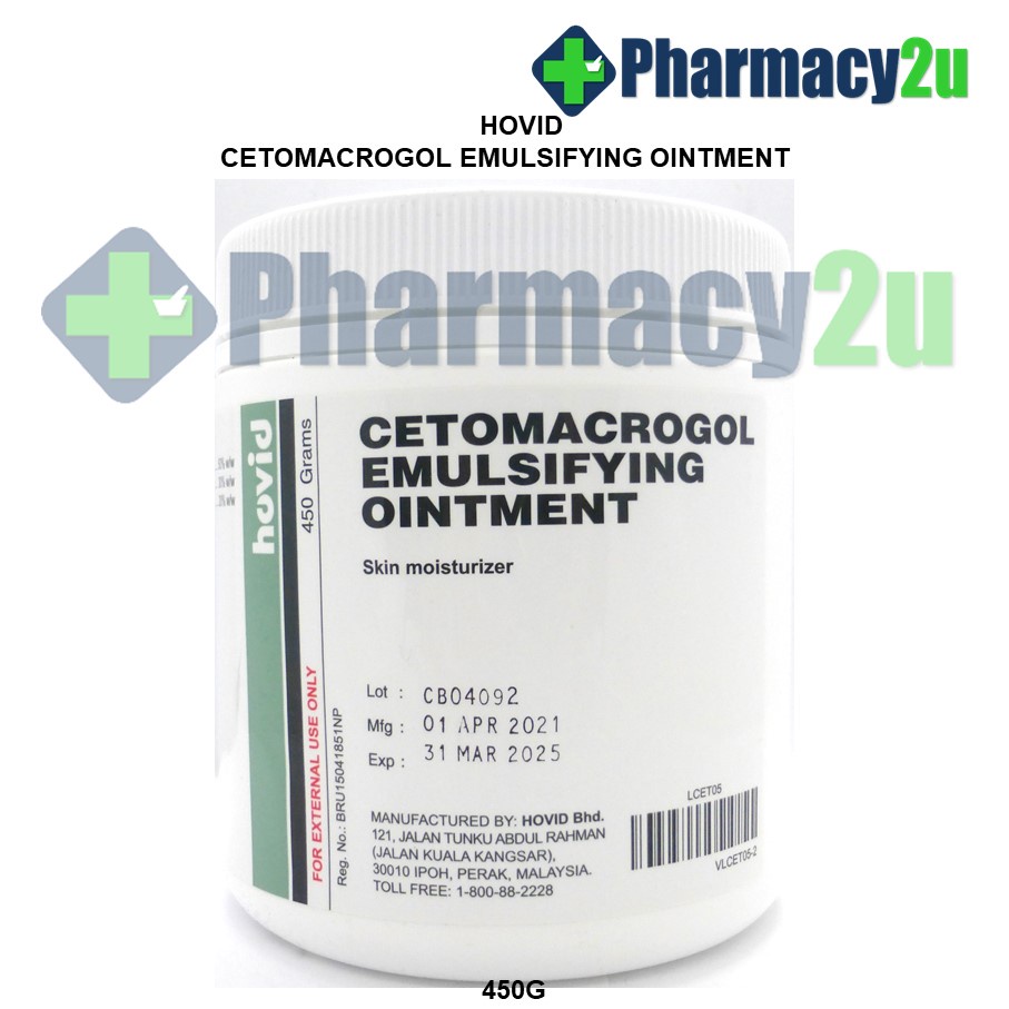 HOVID CETOMACROGOL EMULSIFYING OINTMENT 450G Shopee Malaysia