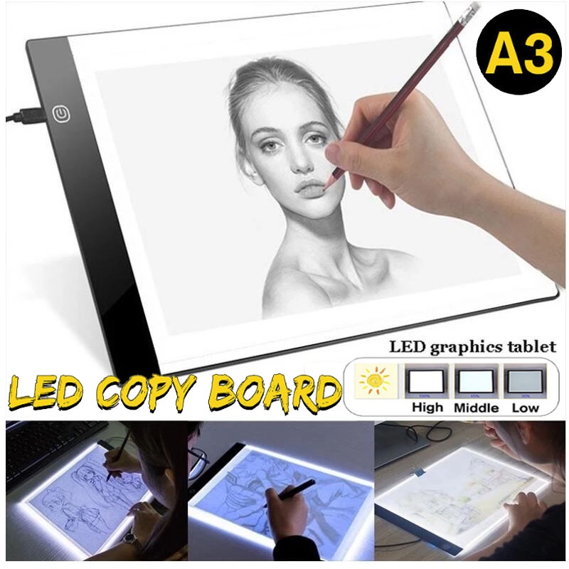 LED Light Drawing Pad Digital Graphic Tablet A3 A4 Stencil Drawing