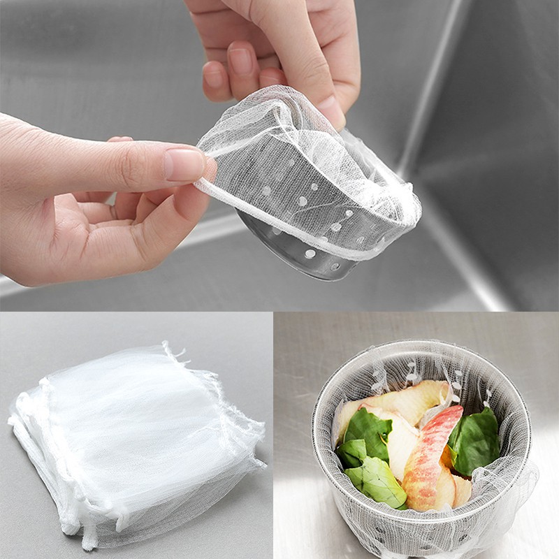 100PCS Sink Strainer Bag, Disposable Mesh Filter Net, a good helper for