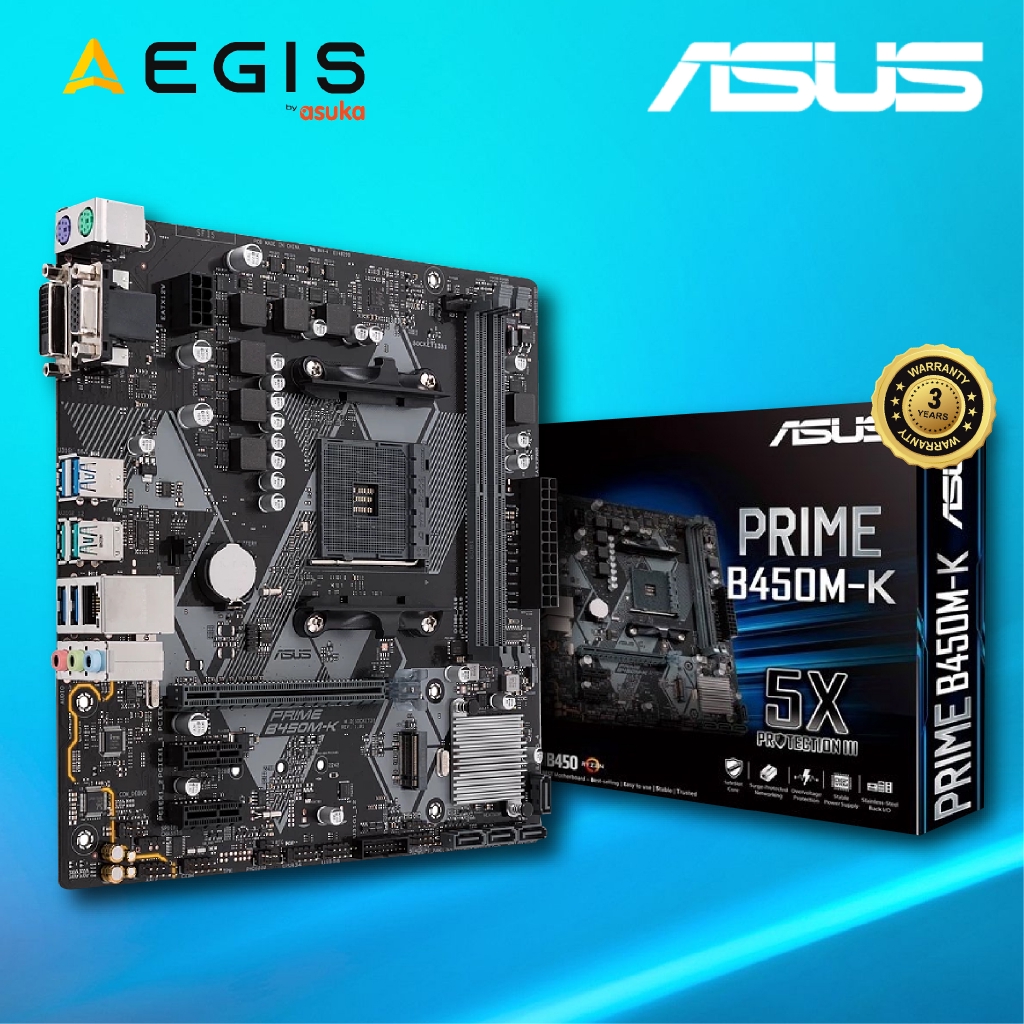 ASUS PRIME B450M K AMD AM4 mATX Motherboard #B450M-K
