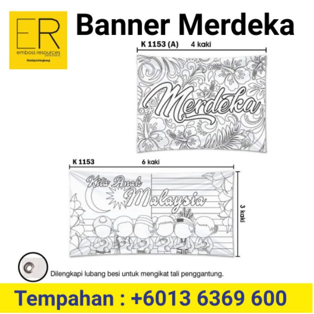 Merdeka Banner 2 Set Shopee Malaysia