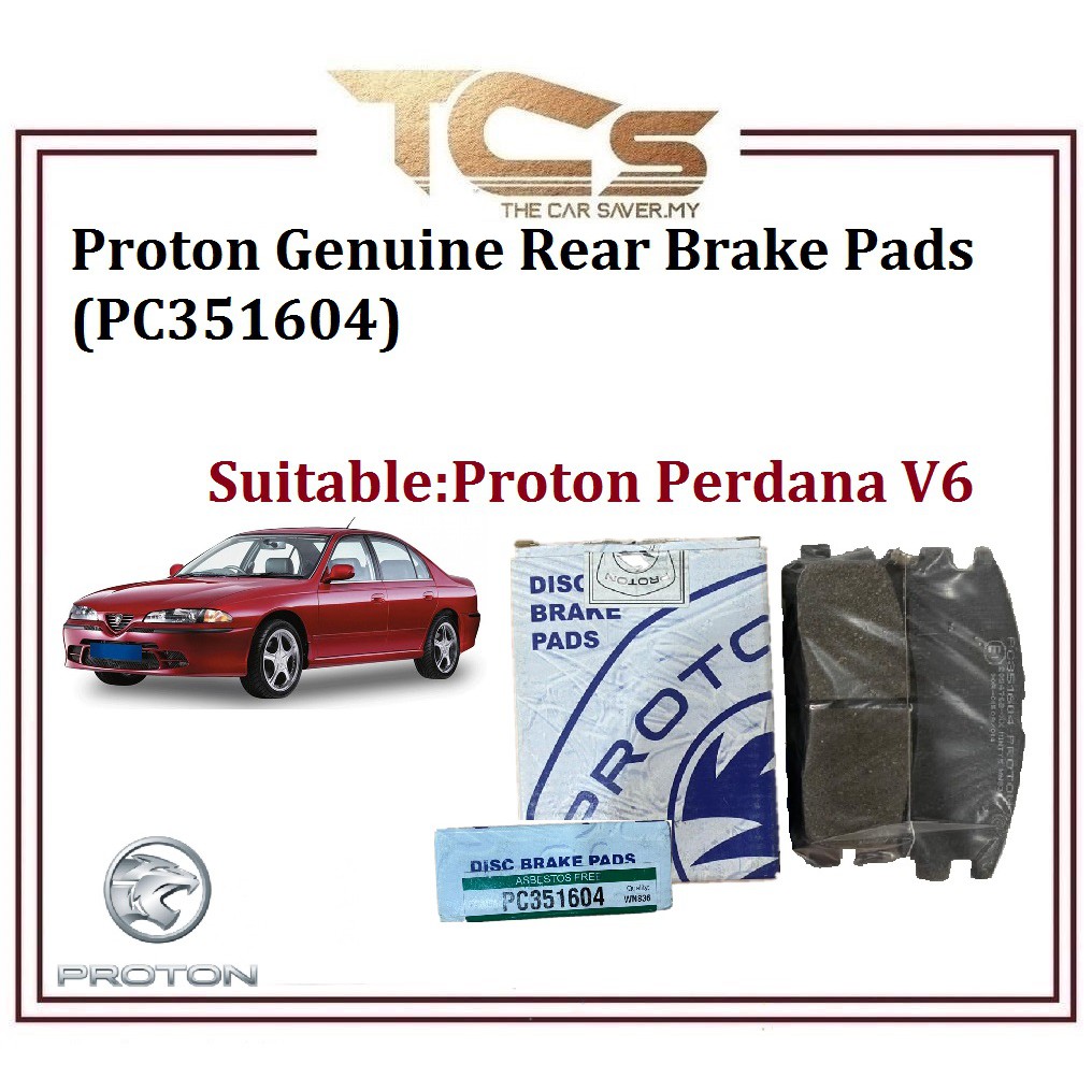 Proton Perdana V6 Rear Brake Pads Genuine (PC351604)