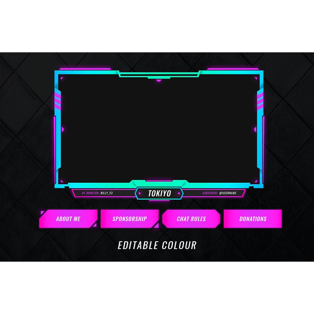 Streamer Gamer Girl Rainbow Facecam Overlay V7 | Shopee Malaysia