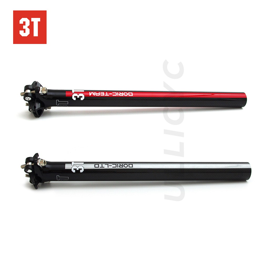 New 3T Full Carbon Seatpost MTB/Road Bicycle Carbon Fiber Seat post Seat tube Seat Bicycle Parts Blue 27.2/30.8/31.6mm
